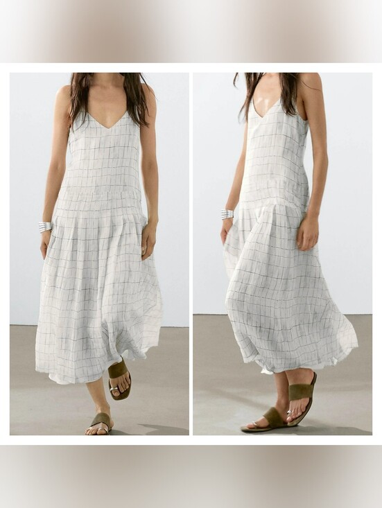 Massimo Dutti Dresses & Skirts - Massimo Dutti Drop Waist Midi Dress Size 2